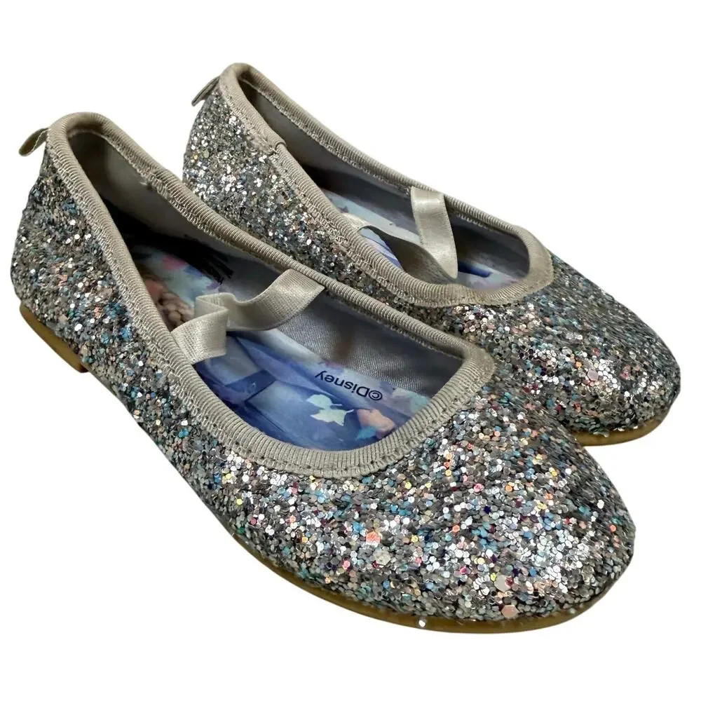 Disney x H&M Glittler Sparkle Frozen Shoes Flats Little Girl 8